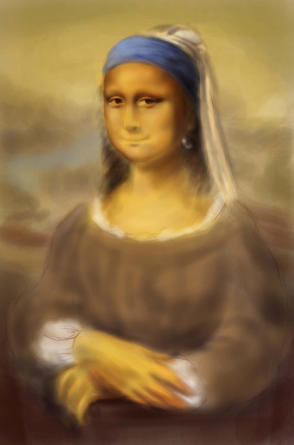 Creation of Mona Lisa with a Pearl earring: Step 6